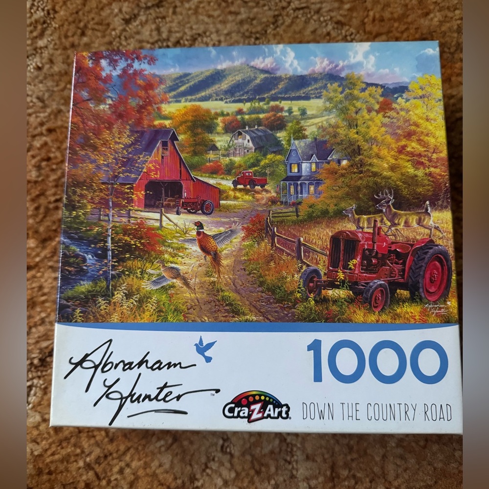 Abraham Hunter 1000-Piece Puzzle - Down the Country Road (Multicolor)